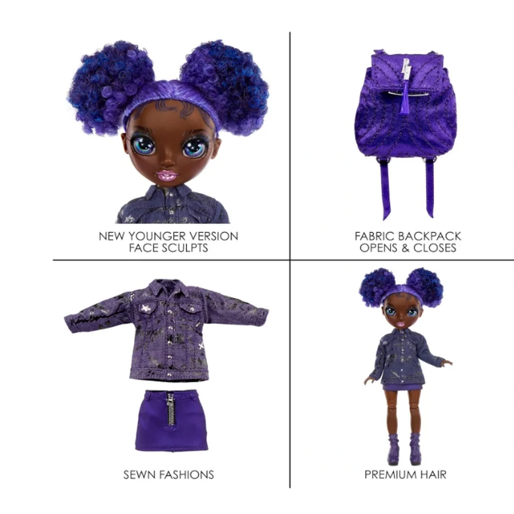 MGA Rainbow Junior High Krystal Bailey Purple Fashion Doll 9